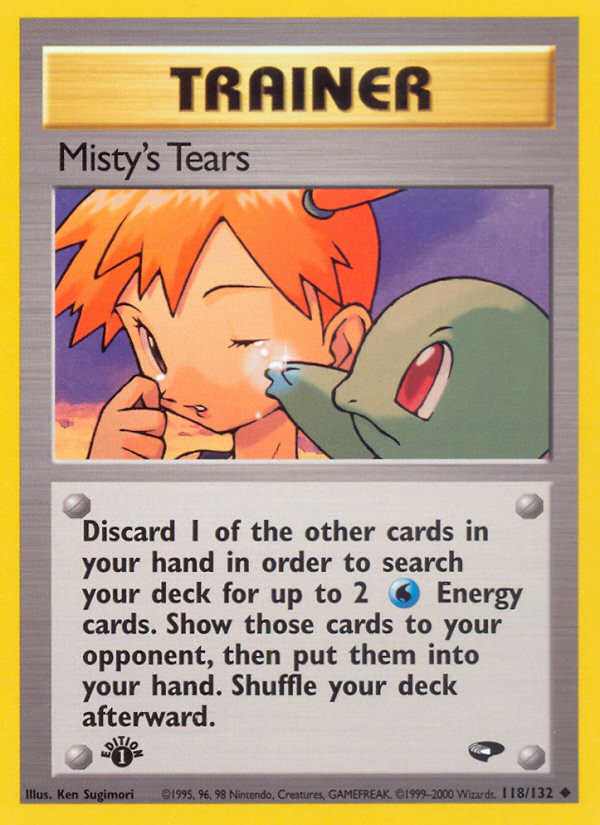 Misty's Tears (118/132) [Gym Challenge 1st Edition] | Dumpster Cat Games