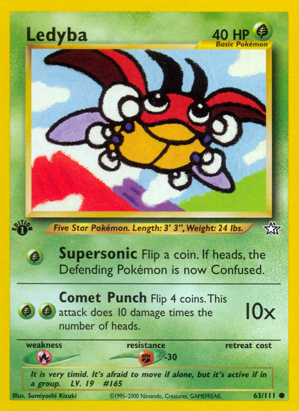 Ledyba (63/111) [Neo Genesis 1st Edition] | Dumpster Cat Games