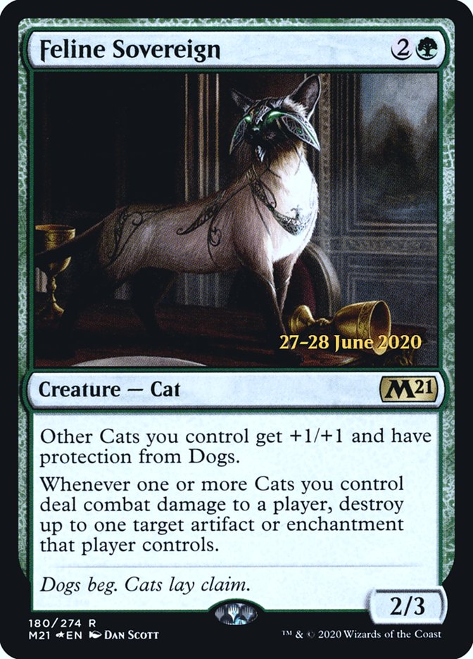 Feline Sovereign  [Core Set 2021 Prerelease Promos] | Dumpster Cat Games