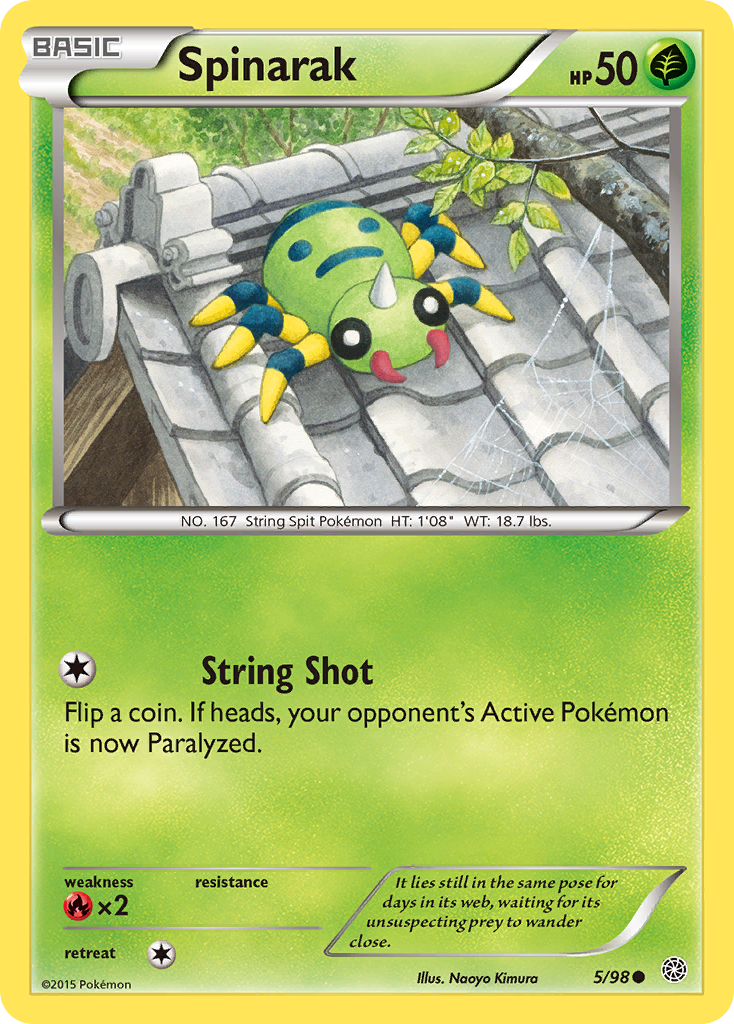 Spinarak (5/98) [XY: Ancient Origins] | Dumpster Cat Games