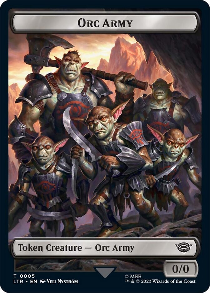 Orc Army Token (05) [The Lord of the Rings: Tales of Middle-Earth Tokens] | Dumpster Cat Games