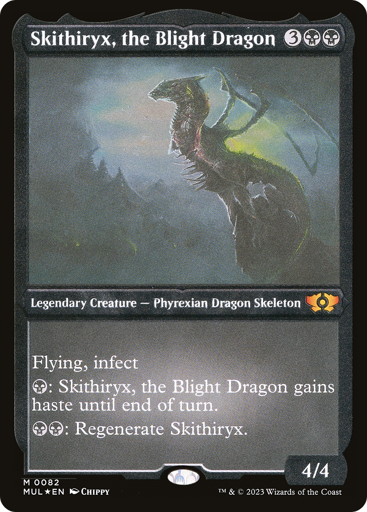 Skithiryx, the Blight Dragon (Foil Etched) [Multiverse Legends] | Dumpster Cat Games