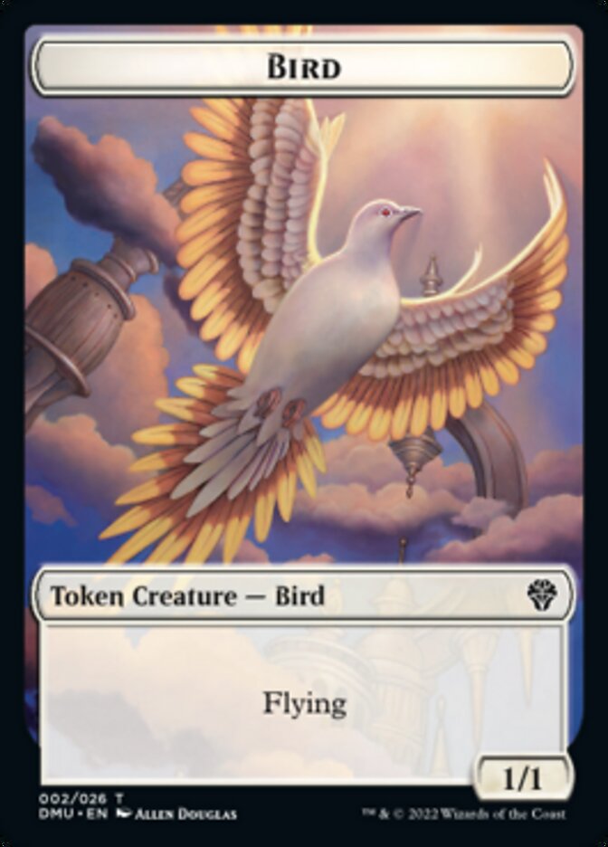 Bird (002) // Badger Double-sided Token [Dominaria United Tokens] | Dumpster Cat Games