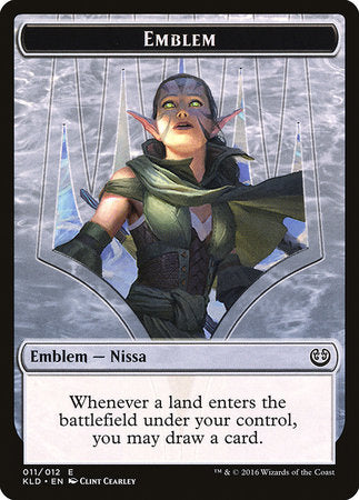 Emblem - Nissa, Vital Force [Kaladesh Tokens] | Dumpster Cat Games