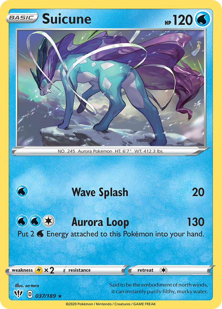 Suicune (037/189) [Sword & Shield: Darkness Ablaze] | Dumpster Cat Games