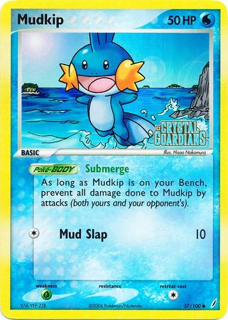 Mudkip (57/100) (Stamped) [EX: Crystal Guardians] | Dumpster Cat Games