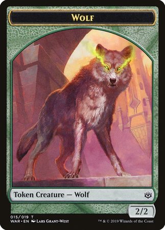 Wolf Token [War of the Spark Tokens] | Dumpster Cat Games