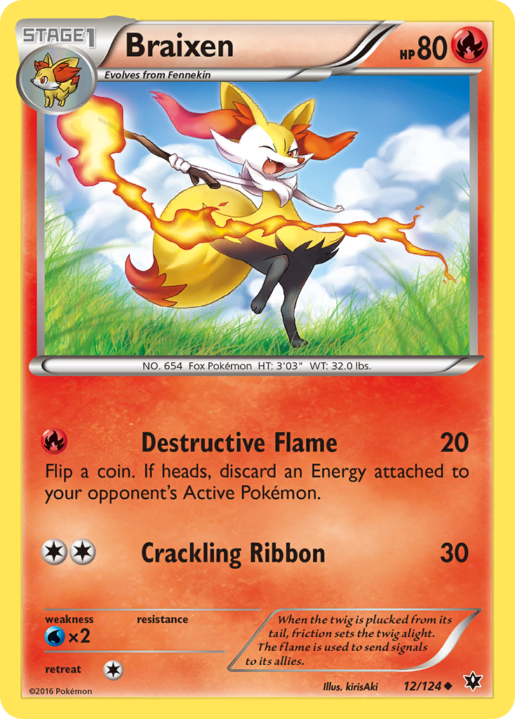 Braixen (12/124) [XY: Fates Collide] | Dumpster Cat Games