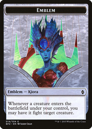 Emblem - Kiora, Master of the Depths [Battle for Zendikar Tokens] | Dumpster Cat Games