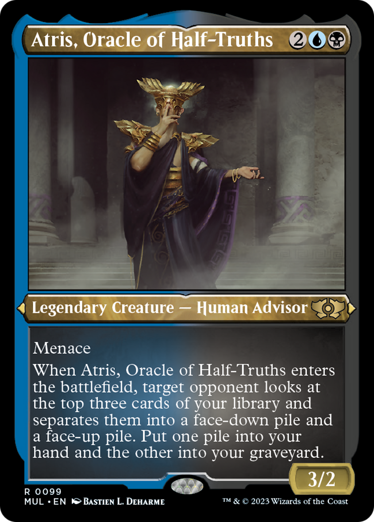 Atris, Oracle of Half-Truths (Foil Etched) [Multiverse Legends] | Dumpster Cat Games