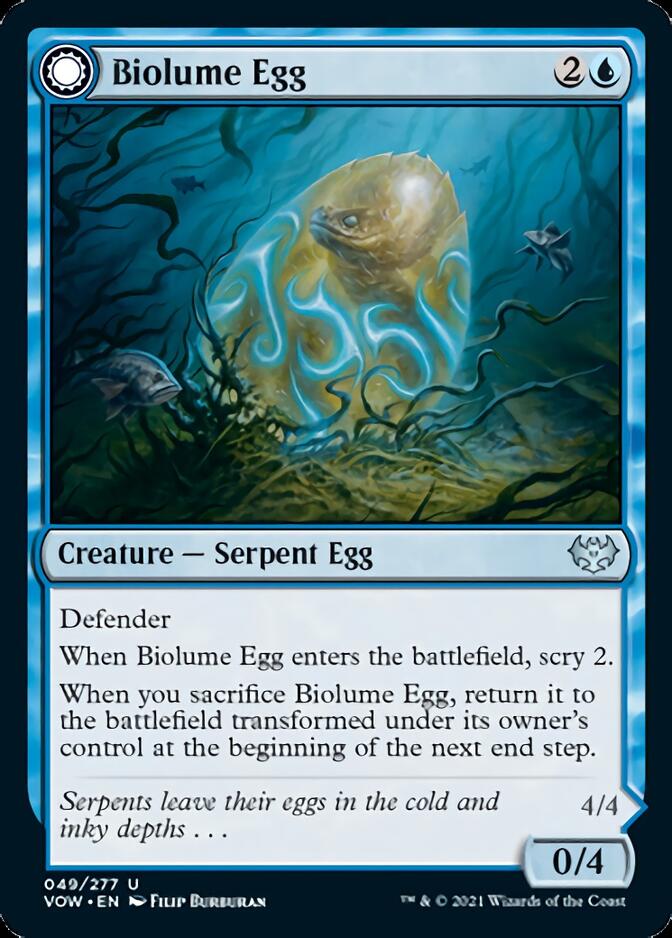 Biolume Egg // Biolume Serpent [Innistrad: Crimson Vow] | Dumpster Cat Games