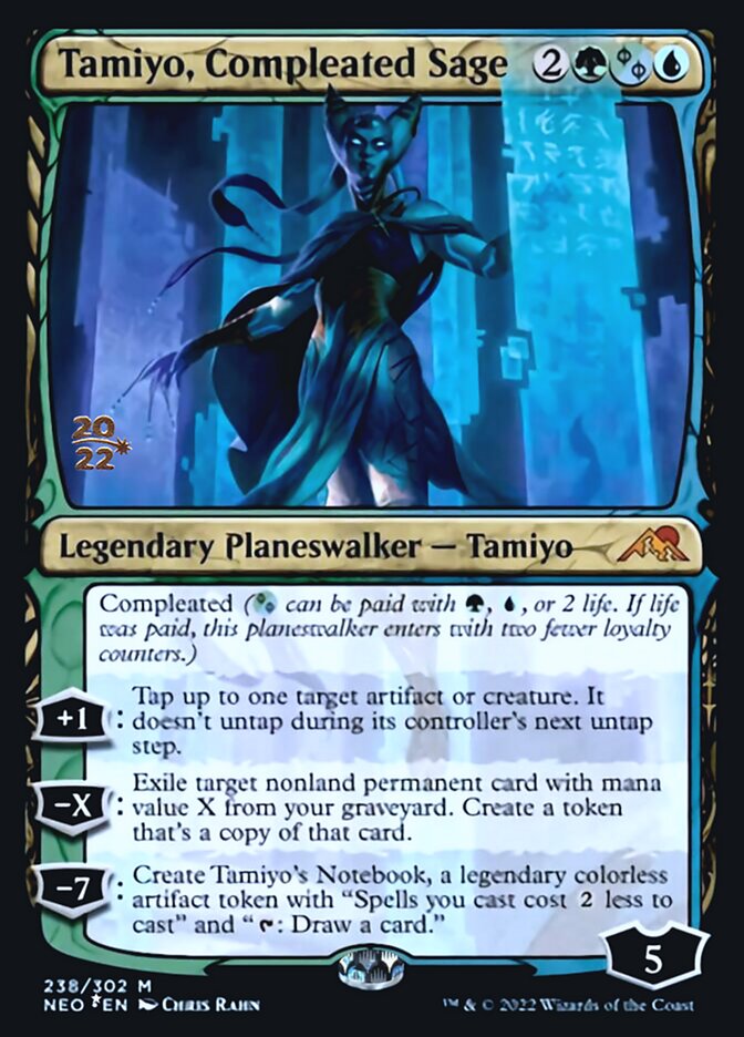 Tamiyo, Compleated Sage [Kamigawa: Neon Dynasty Prerelease Promos] | Dumpster Cat Games