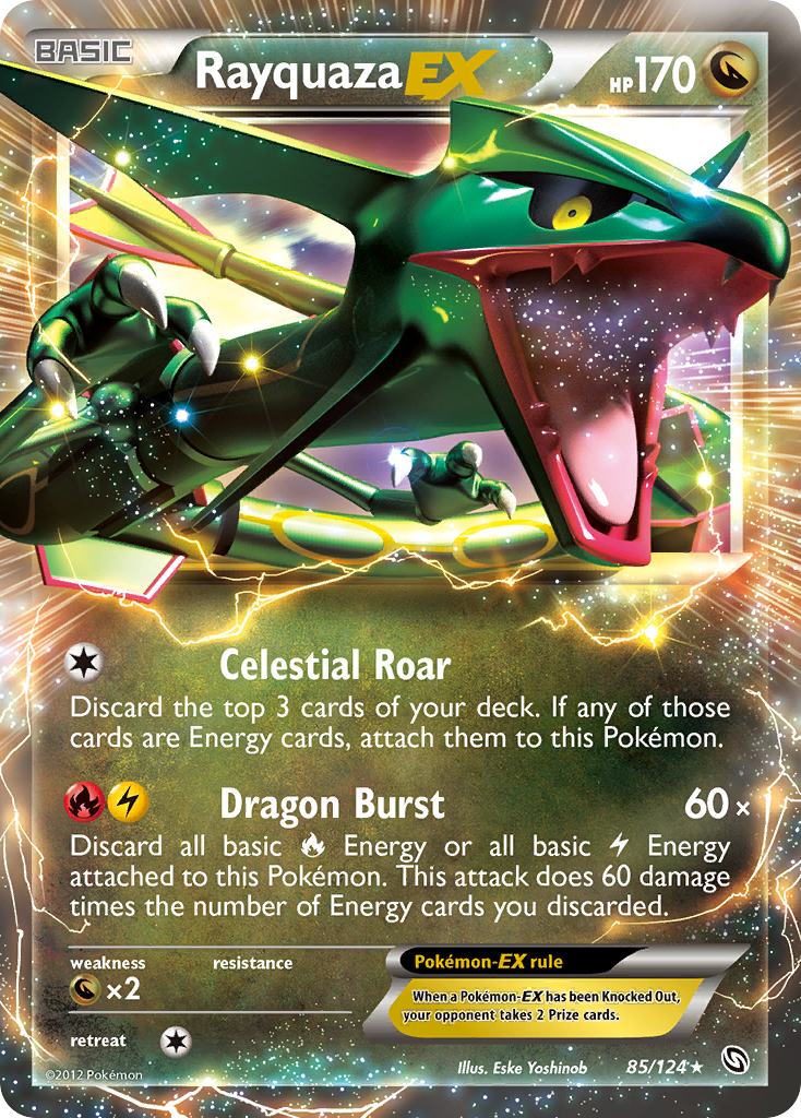 Rayquaza EX (85/124) [Black & White: Dragons Exalted] | Dumpster Cat Games