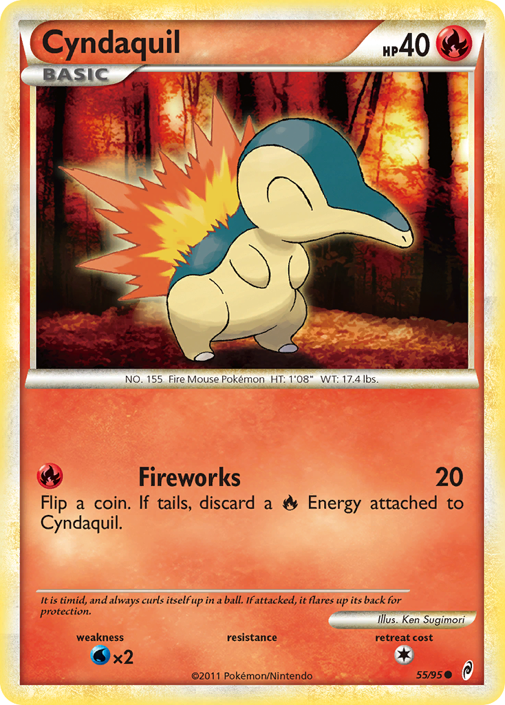 Cyndaquil (55/95) [HeartGold & SoulSilver: Call of Legends] | Dumpster Cat Games