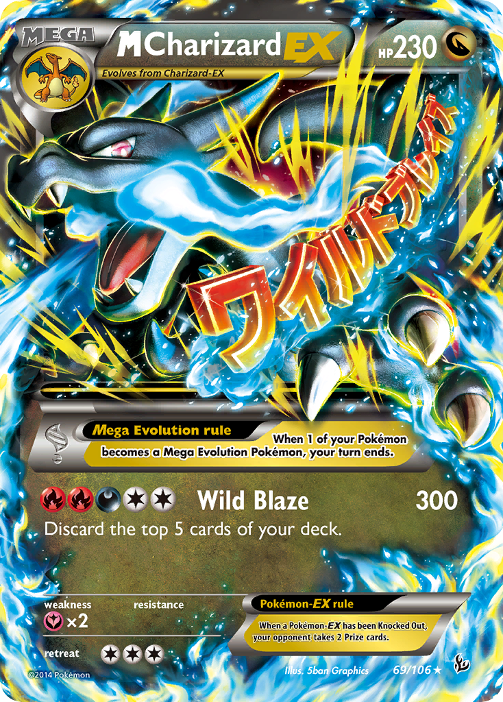 M Charizard EX (69/106) [XY: Flashfire] | Dumpster Cat Games