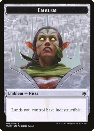 Emblem - Nissa, Who Shakes the World [War of the Spark Tokens] | Dumpster Cat Games