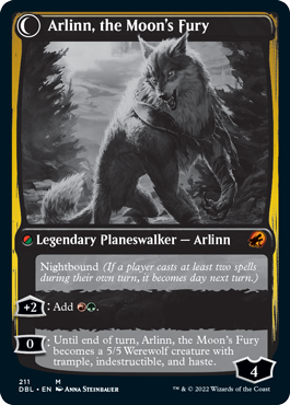 Arlinn, the Pack's Hope // Arlinn, the Moon's Fury [Innistrad: Double Feature] | Dumpster Cat Games