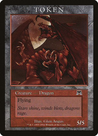 Dragon Token (Onslaught) [Magic Player Rewards 2002] | Dumpster Cat Games