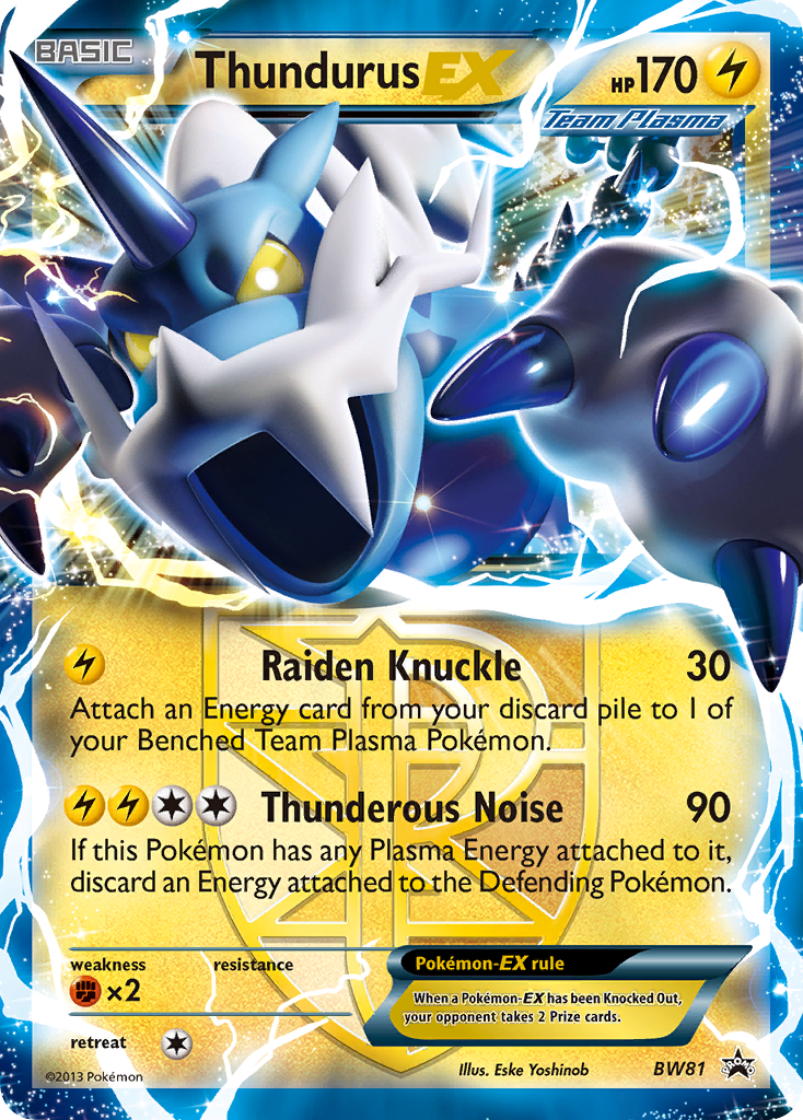 Thundurus EX (BW81) [Black & White: Black Star Promos] | Dumpster Cat Games