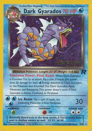 Dark Gyarados (8/82) (Prerelease Promo) [Team Rocket Unlimited] | Dumpster Cat Games