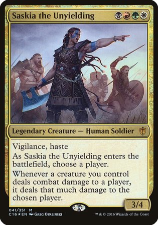 Saskia the Unyielding (Commander 2016) [Commander 2016 Oversized] | Dumpster Cat Games