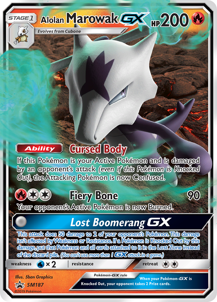 Alolan Marowak GX (SM187) [Sun & Moon: Black Star Promos] | Dumpster Cat Games