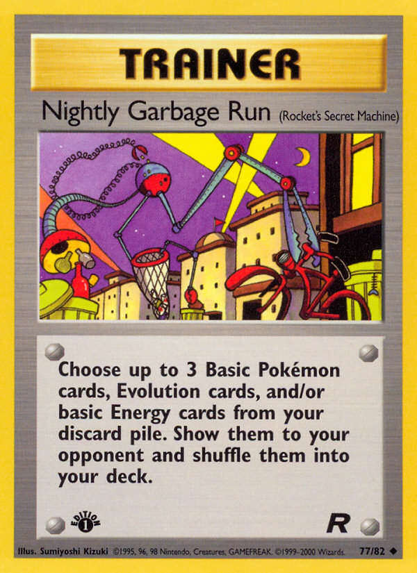 Nightly Garbage Run (77/82) [Team Rocket 1st Edition] | Dumpster Cat Games