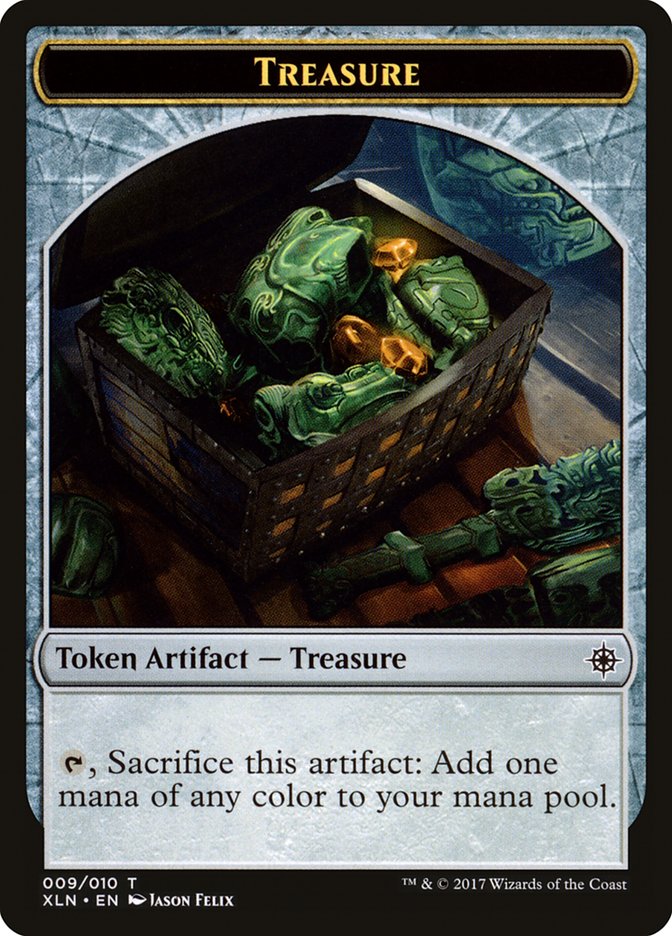 Treasure (009/010) [Ixalan Tokens] | Dumpster Cat Games