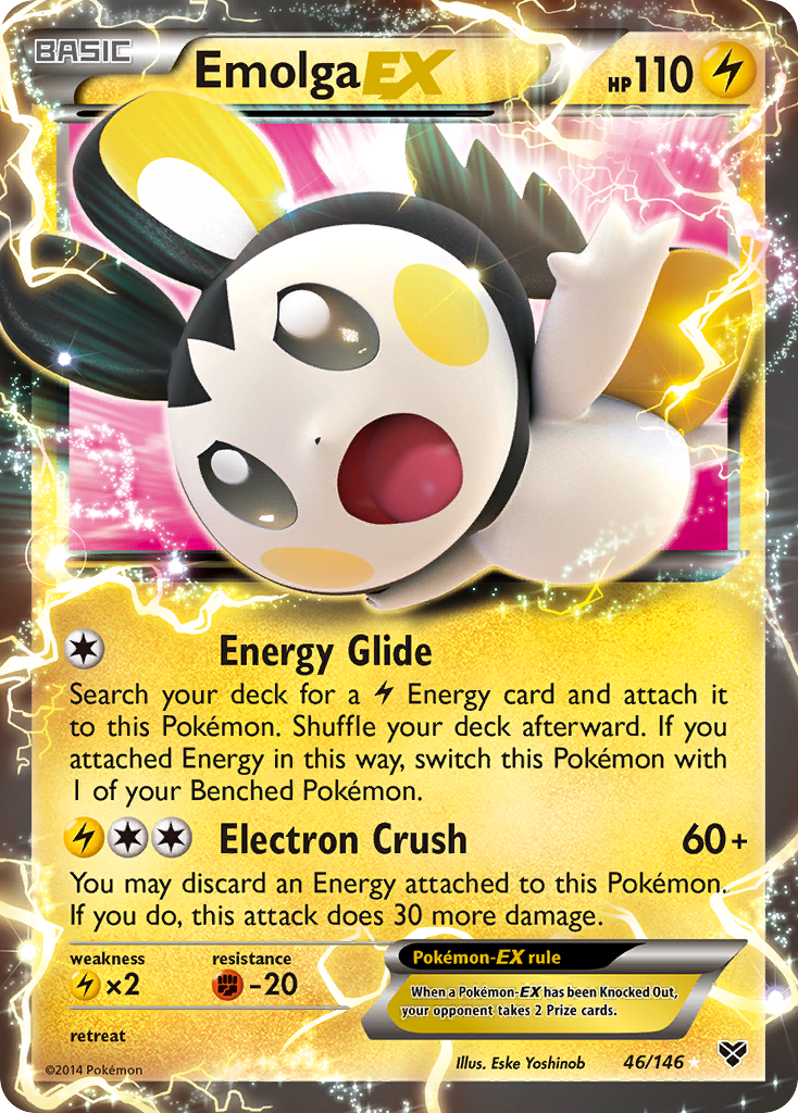 Emolga EX (46/146) [XY: Base Set] | Dumpster Cat Games