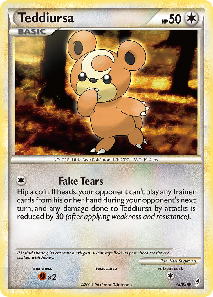 Teddiursa (73/95) [HeartGold & SoulSilver: Call of Legends] | Dumpster Cat Games