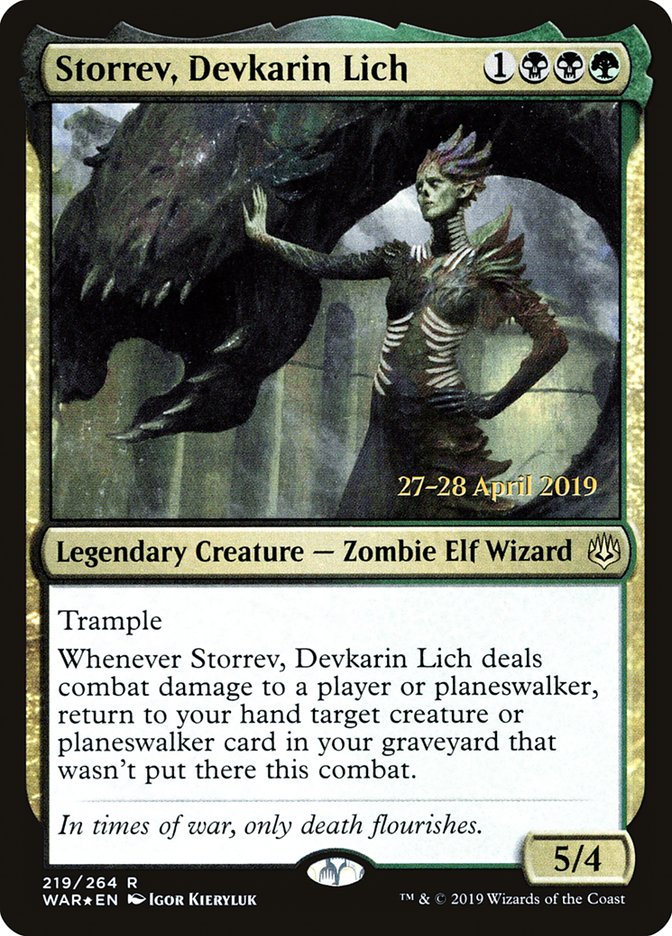 Storrev, Devkarin Lich  [War of the Spark Prerelease Promos] | Dumpster Cat Games