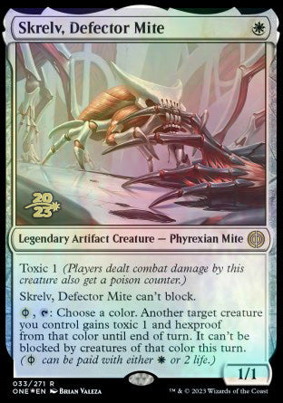 Skrelv, Defector Mite [Phyrexia: All Will Be One Prerelease Promos] | Dumpster Cat Games