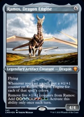 Ramos, Dragon Engine (Foil Etched) [Commander Legends] | Dumpster Cat Games