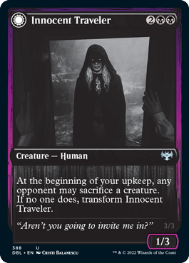 Innocent Traveler // Malicious Invader [Innistrad: Double Feature] | Dumpster Cat Games