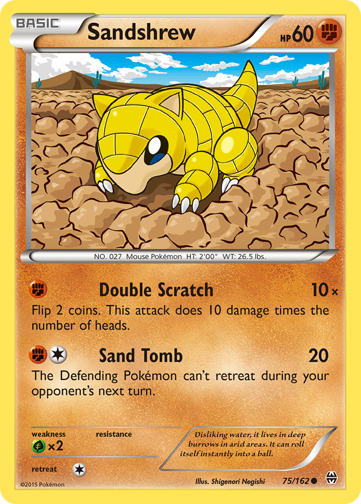 Sandshrew (75/162) [XY: BREAKthrough] | Dumpster Cat Games