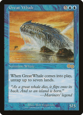 Great Whale [Urza's Saga] | Dumpster Cat Games