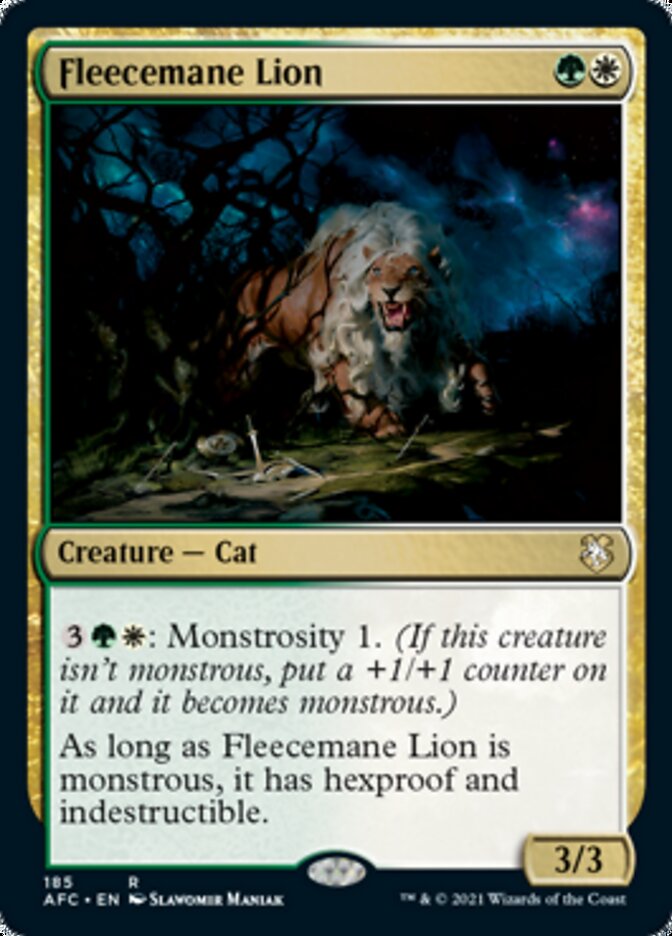 Fleecemane Lion [Dungeons & Dragons: Adventures in the Forgotten Realms Commander] | Dumpster Cat Games