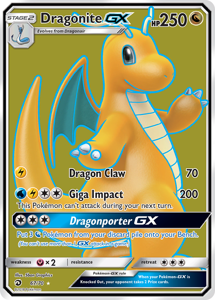 Dragonite GX (67/70) [Sun & Moon: Dragon Majesty] | Dumpster Cat Games