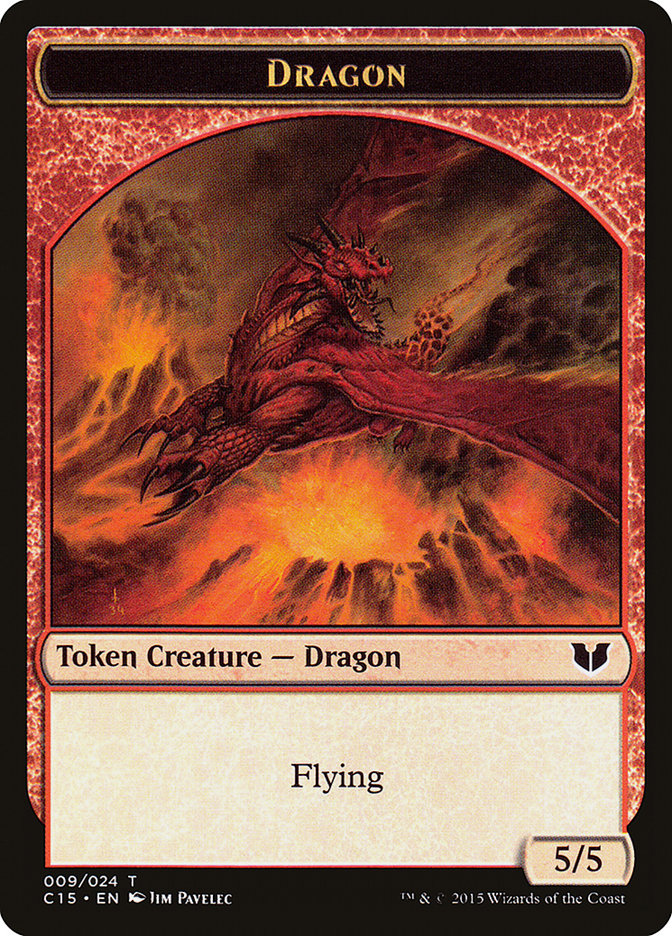 Dragon // Dragon Double-Sided Token [Commander 2015 Tokens] | Dumpster Cat Games