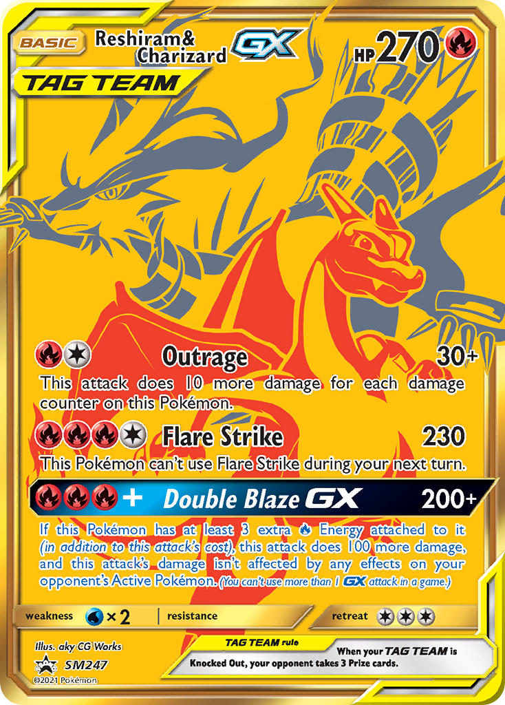 Reshiram & Charizard GX (SM247) (Jumbo Card) [Sun & Moon: Black Star Promos] | Dumpster Cat Games