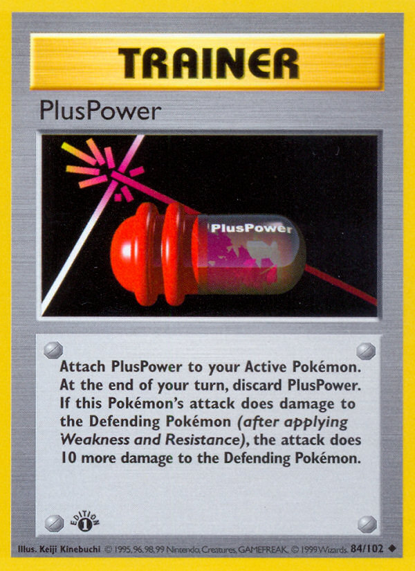 PlusPower (84/102) (Shadowless) [Base Set 1st Edition] | Dumpster Cat Games