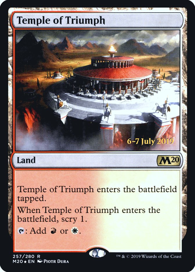 Temple of Triumph  [Core Set 2020 Prerelease Promos] | Dumpster Cat Games