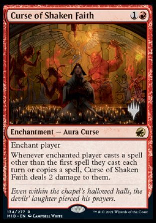 Curse of Shaken Faith (Promo Pack) [Innistrad: Midnight Hunt Promos] | Dumpster Cat Games