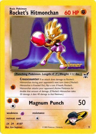 Rocket's Hitmonchan (9) (Jumbo Card) [Best of Promos] | Dumpster Cat Games