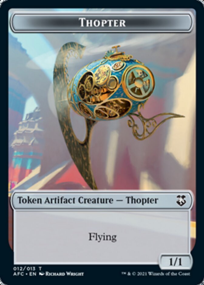 Thopter // Treasure Double-sided Token [Dungeons & Dragons: Adventures in the Forgotten Realms Commander Tokens] | Dumpster Cat Games