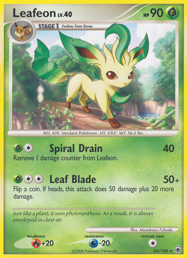 Leafeon (24/100) [Diamond & Pearl: Majestic Dawn] | Dumpster Cat Games