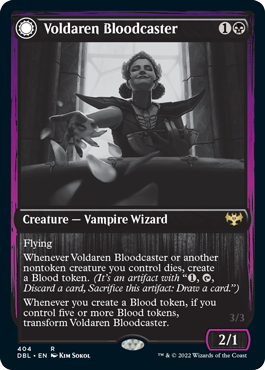 Voldaren Bloodcaster // Bloodbat Summoner [Innistrad: Double Feature] | Dumpster Cat Games