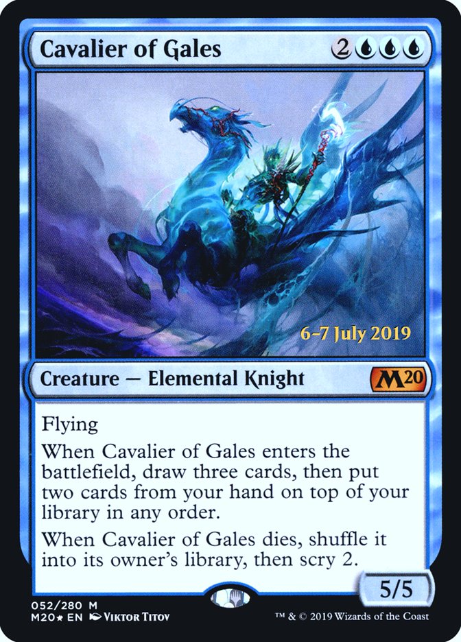 Cavalier of Gales  [Core Set 2020 Prerelease Promos] | Dumpster Cat Games