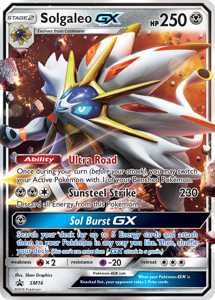 Solgaleo GX (SM16) [Sun & Moon: Black Star Promos] | Dumpster Cat Games