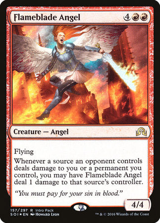 Flameblade Angel [Shadows over Innistrad Promos] | Dumpster Cat Games